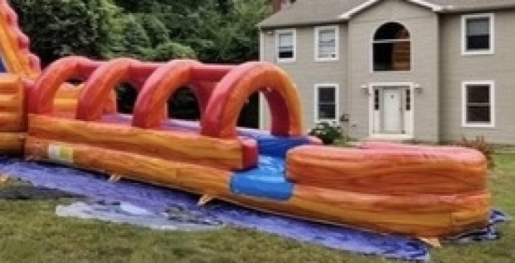 Flaming Single Lane Slip n Slide